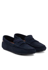 TOMMY HILFIGER - Tommy Hilfiger Mokasyny Flag Soft Suede Driver Loafer FW0FW08558 Granatowy. Kolor: niebieski. Materiał: zamsz, skóra