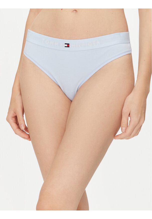 TOMMY HILFIGER - Tommy Hilfiger Stringi UW0UW04146 Błękitny. Kolor: niebieski. Materiał: bawełna
