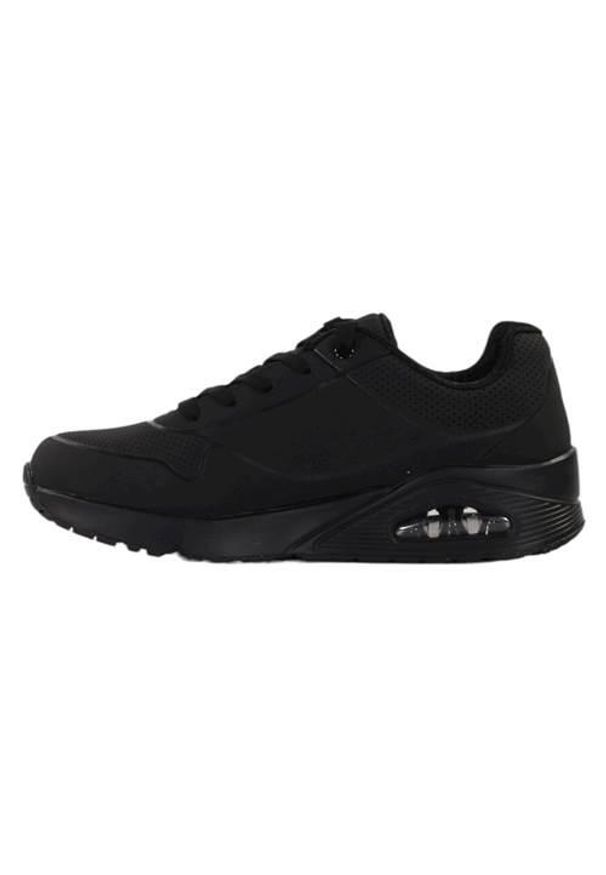 skechers - Buty do chodzenia dla dzieci Skechers Unostand. Zapięcie: sznurówki. Kolor: czarny. Materiał: materiał, guma, syntetyk. Szerokość cholewki: normalna. Sport: turystyka piesza