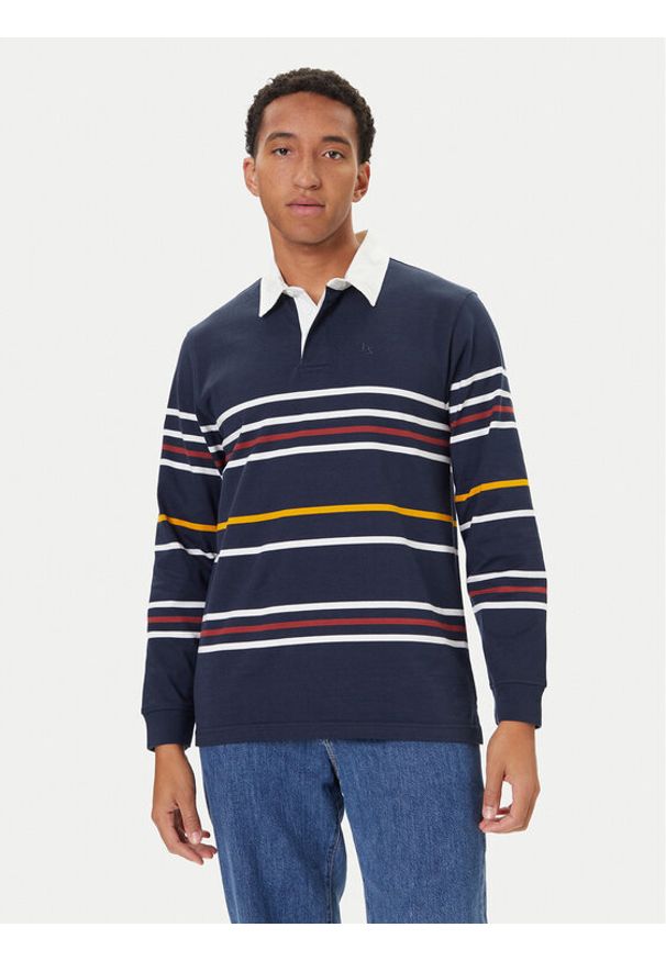 Levi's® Polo Union Rugby A4845-0033 Granatowy Relaxed Fit. Typ kołnierza: polo. Kolor: niebieski. Materiał: bawełna