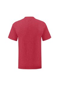 FRUIT OF THE LOOM - Koszulka Unisex Dla Dorosłych Iconic Heather. Kolor: czerwony