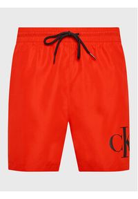 Calvin Klein Swimwear Szorty kąpielowe KM0KM00849 Czerwony Regular Fit. Kolor: czerwony. Materiał: syntetyk #4