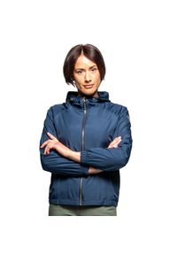 FLAGS&CUP - Damska wodoodporna kurtka jeździecka z kapturem Flags&Cup Marana. Typ kołnierza: kaptur. Kolor: niebieski. Sport: jeździectwo #1