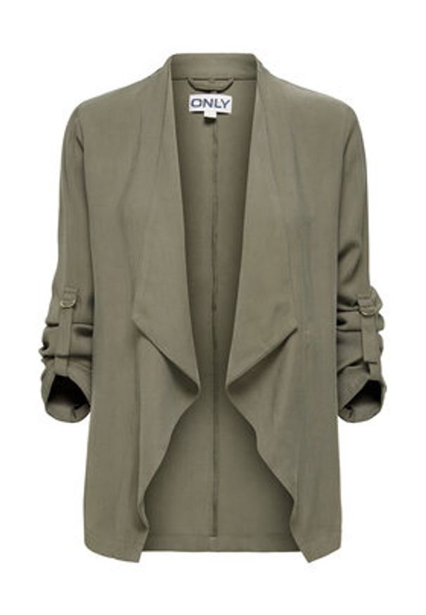 only - ONLY Marynarka Lalia 15367395 Khaki Regular Fit. Kolor: brązowy. Materiał: wiskoza