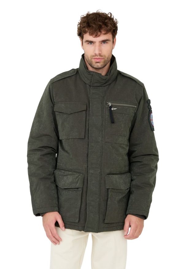 Aeronautica Militare - AERONAUTICA MILITARE Zielona męska kurtka, Rozmiar 52. Kolor: zielony