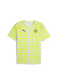 Puma - Męska koszulka przedmeczowa Borussia Dortmund PUMA. Kolor: szary, wielokolorowy, żółty. Sport: piłka nożna #1