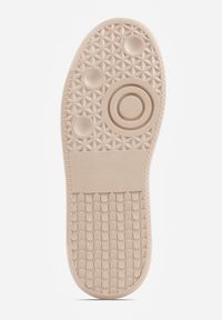 Born2be - Brązowe Skórzane Sneakersy na Kauczukowej Podeszwie z Geometrycznym Motywem Shytyse. Kolor: brązowy. Materiał: kauczuk, skóra. Wzór: geometria #9