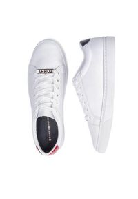 TOMMY HILFIGER - Tommy Hilfiger Sneakersy Essential Sneaker FW0FW03682 Biały. Kolor: biały. Materiał: skóra #4