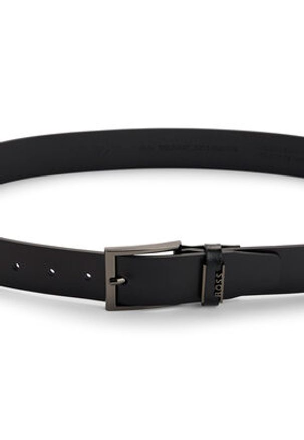BOSS - Boss Pasek Męski 50491852 Czarny. Kolor: czarny. Materiał: skóra
