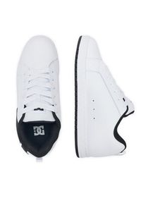 DC Shoes Sneakersy COURT GRAFFIK 300529-WLK Biały. Kolor: biały. Materiał: skóra #7