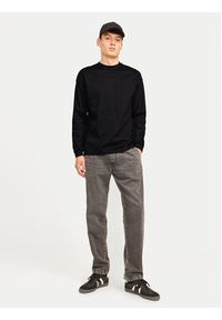 Jack & Jones - Jack&Jones Longsleeve Urban Edge 12256422 Czarny Loose Fit. Kolor: czarny. Materiał: bawełna. Długość rękawa: długi rękaw #5