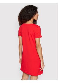 Love Moschino - LOVE MOSCHINO Sukienka codzienna W592917E 1951 Czerwony Regular Fit. Okazja: na co dzień. Kolor: czerwony. Materiał: bawełna. Typ sukienki: proste. Styl: casual #4
