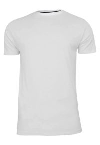 T-Shirt Biały Bawełniany Męski Bez Nadruku -Brave Soul- Koszulka, Krótki Rękaw, Basic. Okazja: na co dzień. Kolor: biały. Materiał: bawełna. Długość rękawa: krótki rękaw. Długość: krótkie. Sezon: wiosna, lato. Styl: casual #1