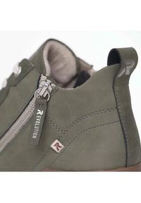 Rieker Sneakersy W0661-54 Khaki. Kolor: brązowy. Materiał: zamsz, skóra #4