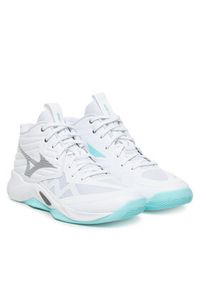 Mizuno Buty halowe Wave Momentum Pro Mid V1GC2545 Biały. Kolor: biały. Materiał: skóra. Model: Mizuno Wave #4