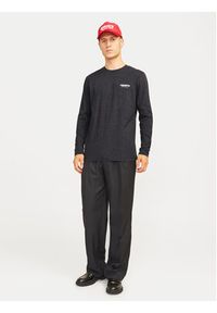 Jack & Jones - Jack&Jones Longsleeve Alvis 12259735 Czarny Standard Fit. Kolor: czarny. Materiał: bawełna. Długość rękawa: długi rękaw #7