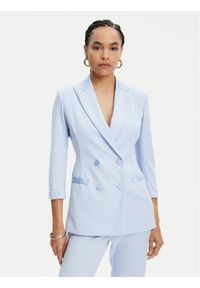 Imperial Marynarka JU25JAW Błękitny Slim Fit. Kolor: niebieski. Materiał: syntetyk