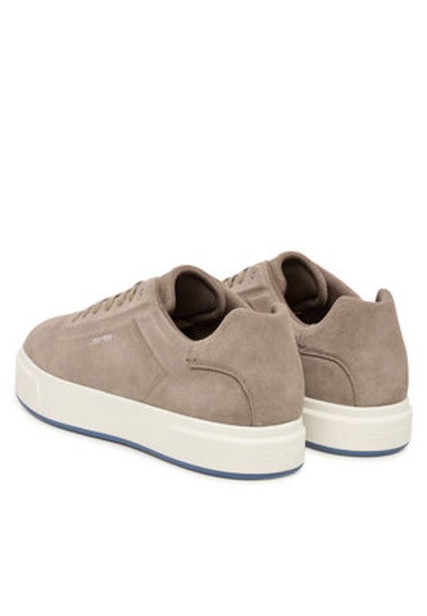 Calvin Klein Sneakersy Basket Cupsole Oxf Lup Hf Su HM0HM02131 Beżowy. Kolor: beżowy. Materiał: zamsz, skóra