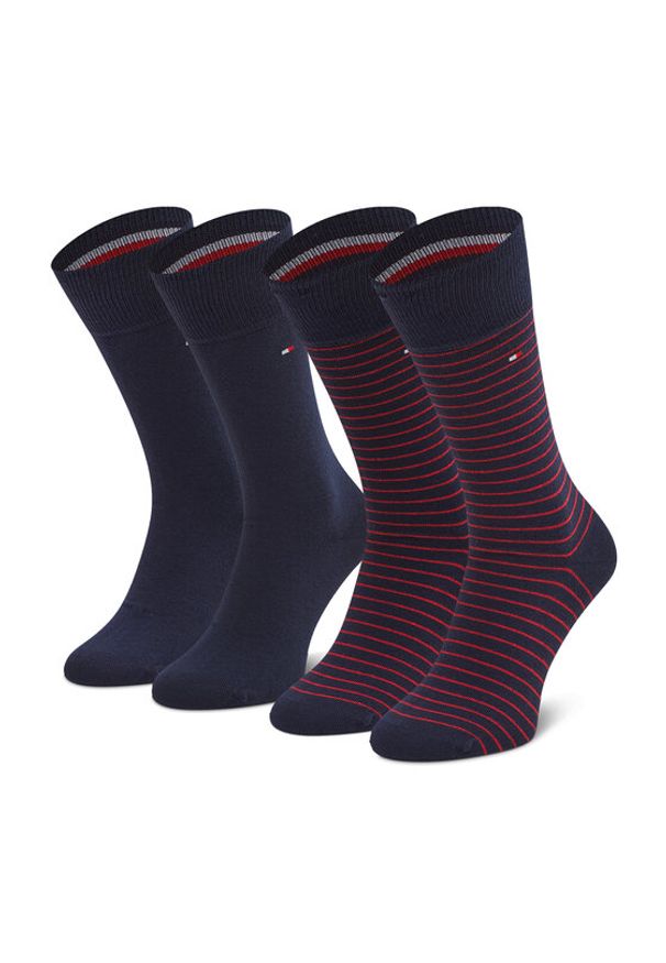 TOMMY HILFIGER - Tommy Hilfiger Skarpety długie 100001496 Granatowy. Kolor: niebieski. Materiał: materiał