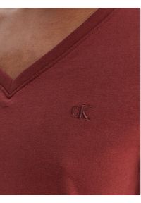 Calvin Klein Jeans T-Shirt LV047B205G Brązowy Relaxed Fit. Kolor: brązowy. Materiał: bawełna #3