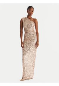 ACCESS FASHION Sukienka wieczorowa 54-3354-612 Brązowy Slim Fit. Kolor: brązowy. Materiał: syntetyk. Styl: wizytowy #1