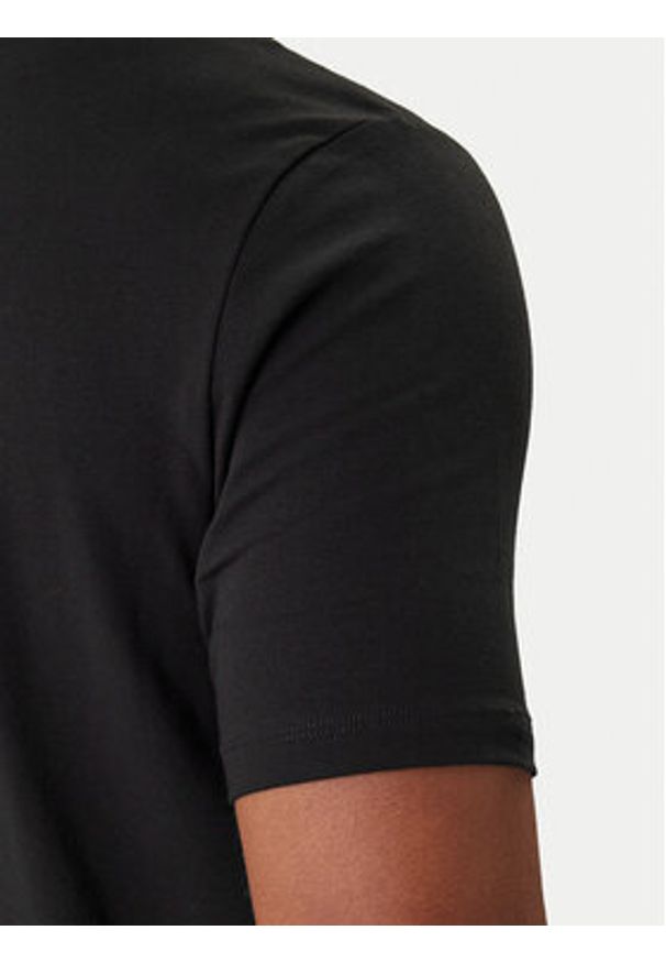 Karl Lagerfeld - KARL LAGERFELD T-Shirt 755780 561235 Czarny Regular Fit. Typ kołnierza: dekolt w karo. Kolor: czarny. Materiał: bawełna