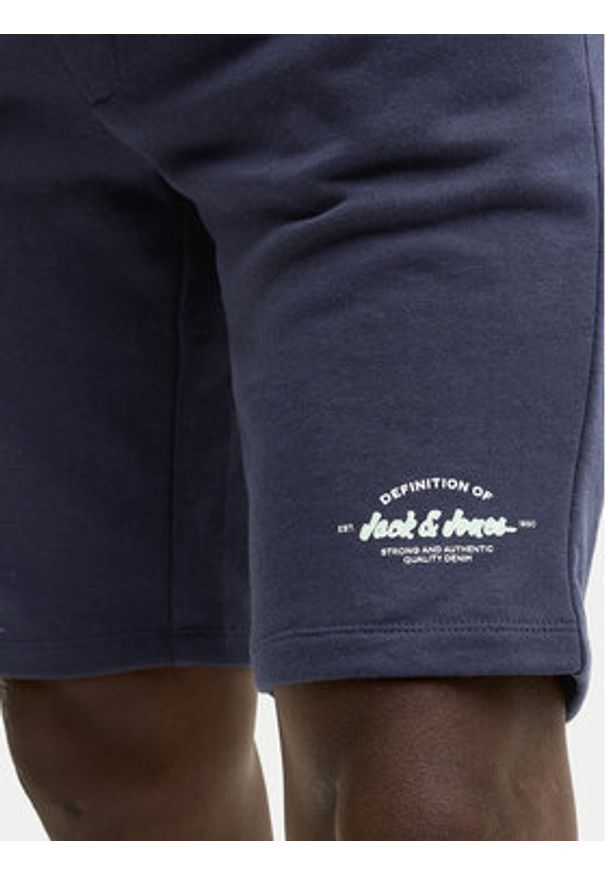 Jack & Jones Szorty sportowe Gordon Brandon 12292136 Granatowy Regular Fit. Kolor: niebieski. Materiał: syntetyk, bawełna. Styl: sportowy