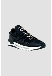 Versace Jeans Couture - VERSACE JEANS COUTURE Czarne sneakersy męskie Fondo Dynamic DIS. SA6. Kolor: czarny