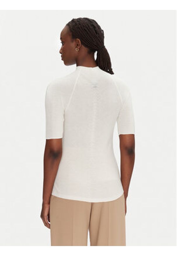 BOSS Golf Faleri 50542885 Beżowy Regular Fit. Typ kołnierza: golf. Kolor: beżowy. Materiał: wełna