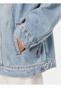 Hugo Kurtka jeansowa Icon 50514090 Niebieski Oversize. Kolor: niebieski. Materiał: bawełna #3