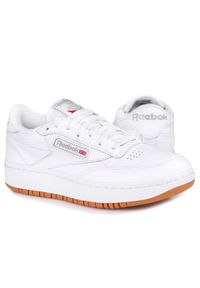 Buty damskie trampki Reebok CLUB C DOUBLE. Kolor: brązowy, biały, wielokolorowy. Model: Reebok Club
