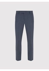 Pako Lorente - PAKO LORENTE – Granatowe spodnie garniturowe. Kolor: niebieski. Materiał: wiskoza, poliester, elastan. Wzór: melanż #3