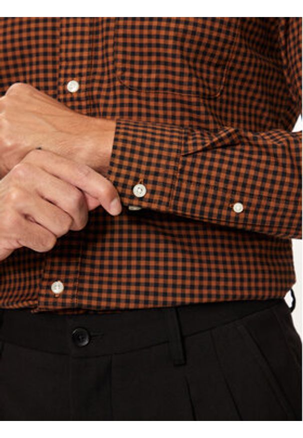 Jack & Jones Koszula Brook 12192150 Brązowy Slim Fit. Kolor: brązowy. Materiał: bawełna