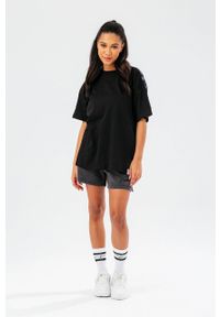Hype t-shirt damski kolor czarny. Kolor: czarny. Wzór: aplikacja