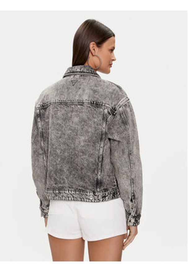 Guess Kurtka jeansowa Clarette W4RN62 D56B3 Szary Regular Fit. Kolor: szary. Materiał: bawełna, lyocell, jeans
