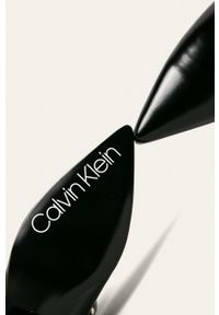 Calvin Klein - Kowbojki skórzane. Kolor: czarny. Materiał: skóra. Obcas: na obcasie. Wysokość obcasa: średni