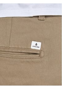 Jack & Jones - Jack&Jones Spodnie materiałowe Marco Dave 12174307 Beżowy Slim Fit. Kolor: beżowy. Materiał: bawełna #8
