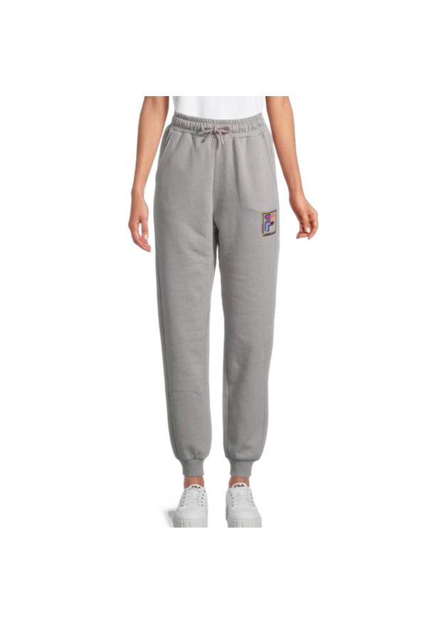 Spodnie turystyczne dla dzieci Fila Bex High Waist. Stan: podwyższony. Kolor: szary. Materiał: bawełna, poliester. Sport: joga i pilates