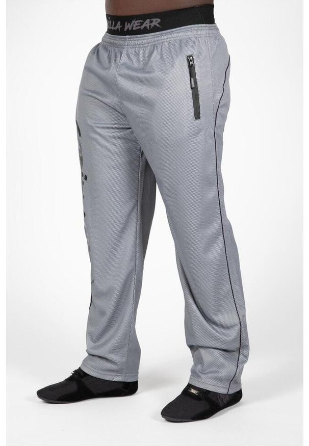 GORILLA WEAR - Mercury Mesh Spodnie - Szary/Czarny. Kolor: wielokolorowy, czarny, szary. Materiał: mesh. Sport: fitness