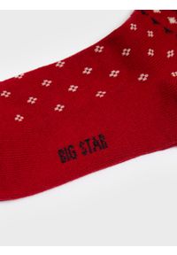 Big-Star - Skarpety damskie bawełniane z wzorem czerwone Halia 603. Kolor: czerwony. Materiał: bawełna