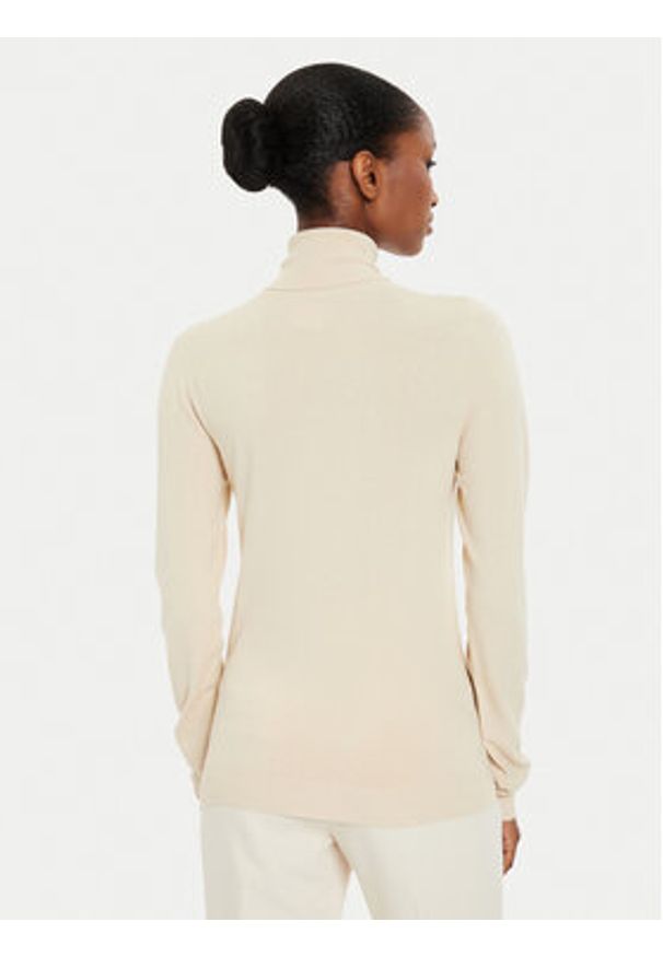 Kontatto Golf 3M0124 Beżowy Regular Fit. Typ kołnierza: golf. Kolor: beżowy. Materiał: syntetyk