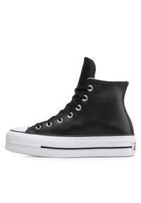 Converse Trampki Chuck Taylor All Star Lift Clean Hi 561675C Czarny. Kolor: czarny. Materiał: skóra #3