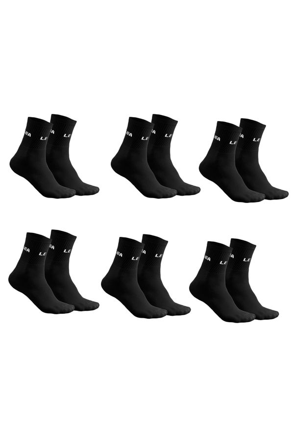 LEGEA - Pakiet skarpet bawełnianych TERRY 6 par czarne. Kolor: czarny. Materiał: bawełna. Sport: bieganie, fitness