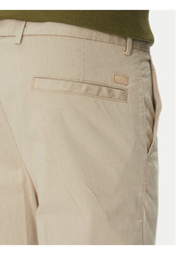 BOSS Spodnie materiałowe H-Kane 50540906 Beżowy Regular Fit. Kolor: beżowy. Materiał: bawełna