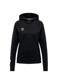 Damska bawełniana bluza z kapturem Hummel Move Grid. Typ kołnierza: kaptur. Kolor: czarny. Materiał: bawełna. Sport: fitness