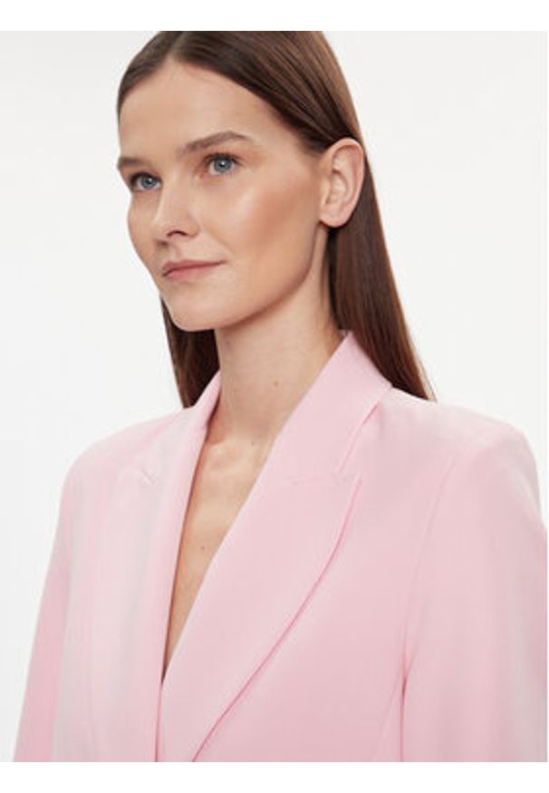 Maryley Marynarka 24EB127/43OR Różowy Regular Fit. Kolor: różowy. Materiał: syntetyk