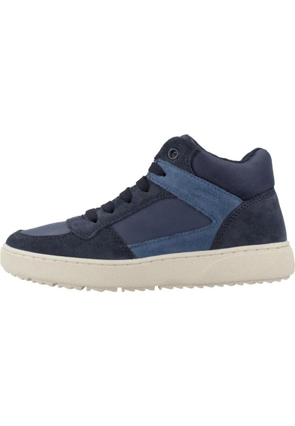 Geox - Buty GEOX J THELEVEN Niebieski. Kolor: niebieski. Materiał: tkanina, skóra. Sport: turystyka piesza