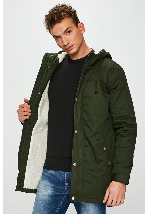 Only & Sons - Parka. Okazja: na co dzień. Kolor: zielony. Styl: casual