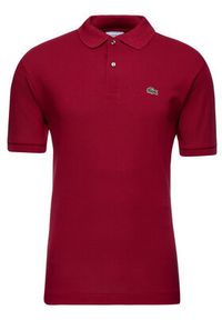 Lacoste Polo L1212 Bordowy Classic Fit. Typ kołnierza: polo. Kolor: czerwony. Materiał: bawełna #6