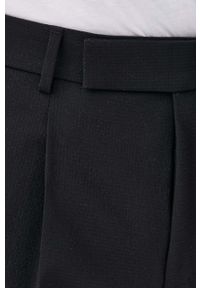 BOSS - Boss garnitur z domieszką wełny męska kolor czarny gładka. Kolor: czarny. Materiał: wełna. Wzór: gładki